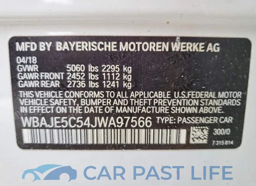WBAJE5C54JWA97566# 13