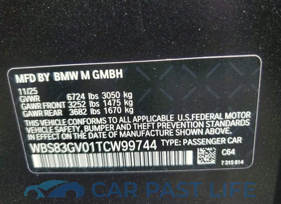 WBS83GV01TCW99744# 12