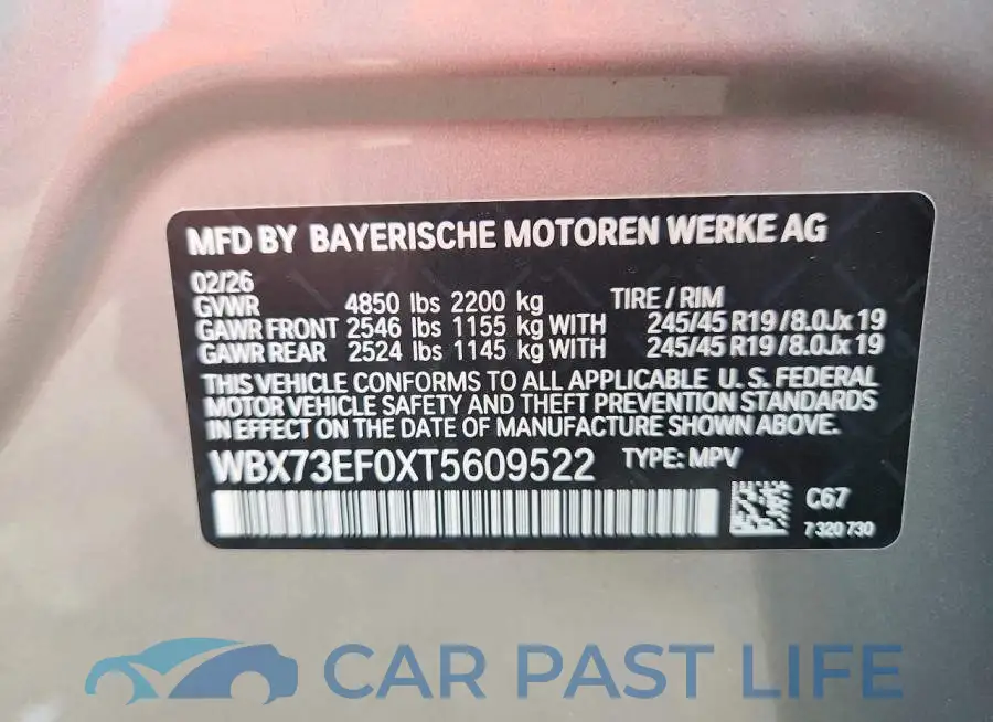 WBX73EF0XT5609522# 12