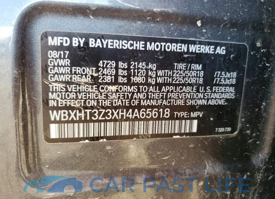 WBXHT3Z3XH4A65618# 13