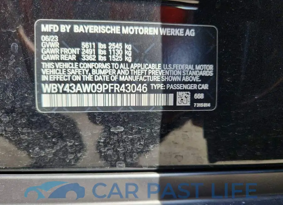 WBY43AW09PFR43046# 13