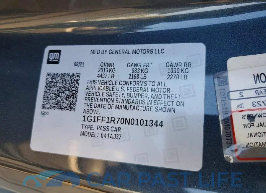 1G1FF1R70N0101344# 12