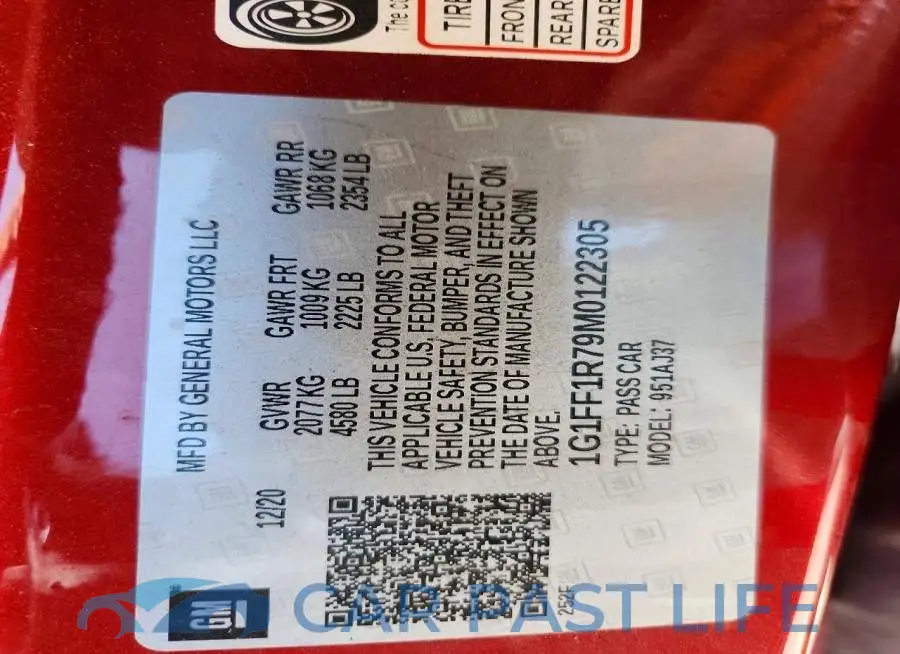 1G1FF1R79M0122305# 12
