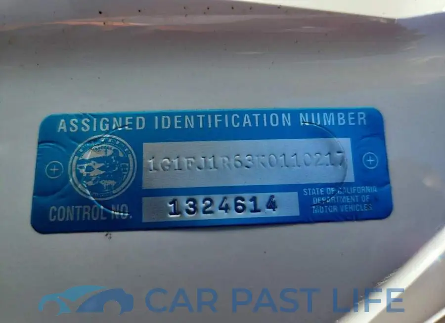 1G1FJ1R63K0110217# 12