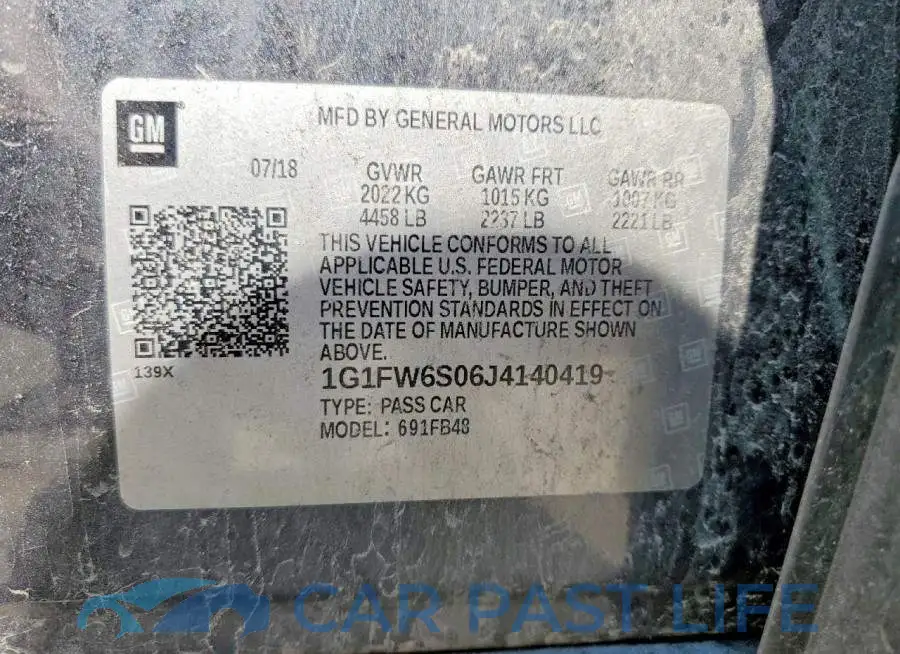 1G1FW6S06J4140419# 12