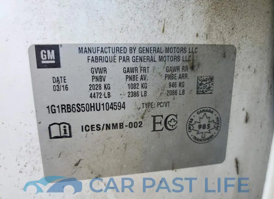 1G1RB6S50HU104594# 12