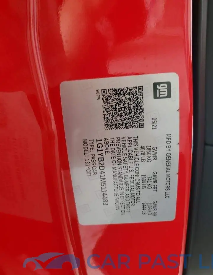 1G1YB2D41M5114483# 11