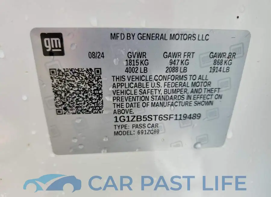 1G1ZB5ST6SF119489# 13