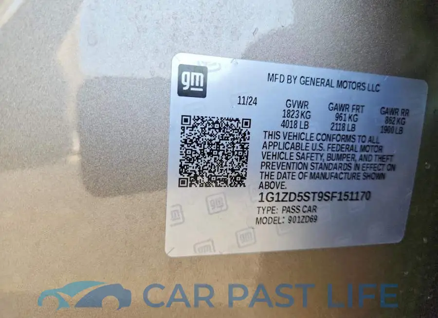 1G1ZD5ST9SF151170# 12