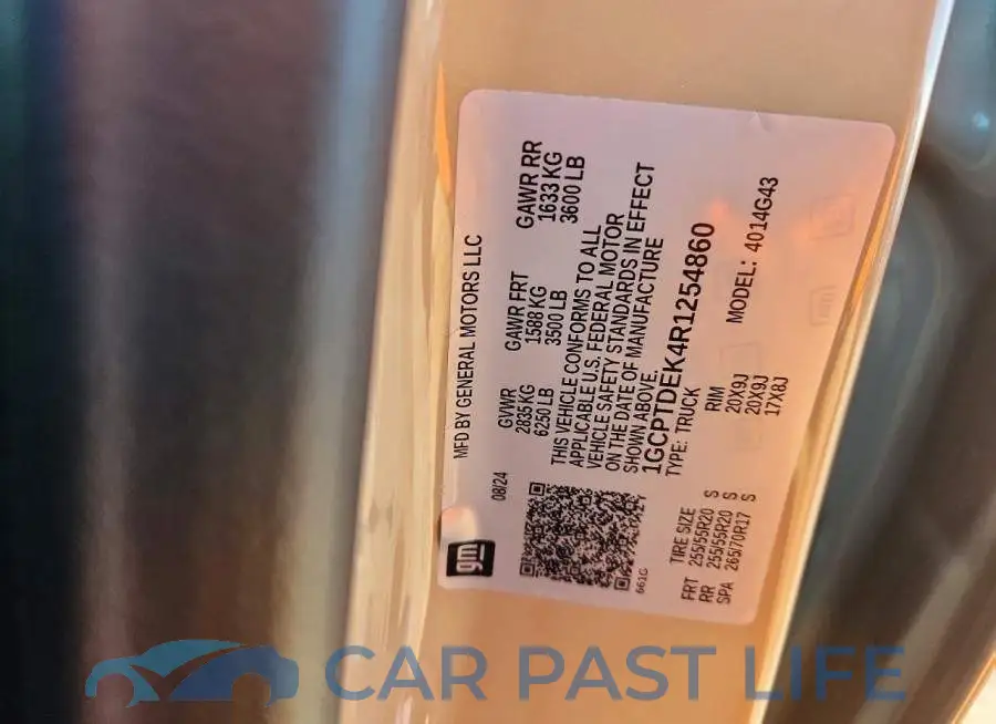 1GCPTDEK4R1254860# 12