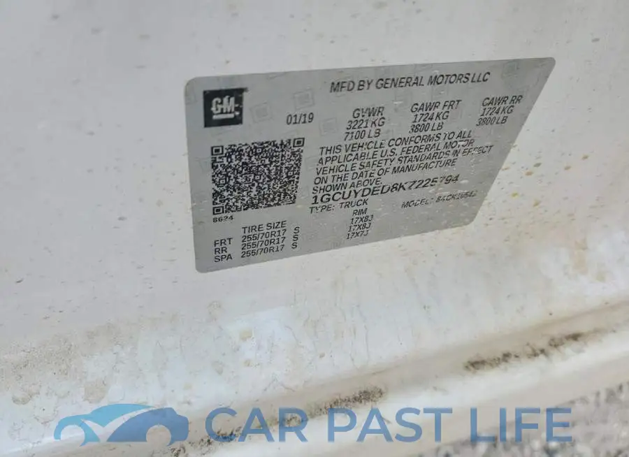 1GCUYDED8KZ225794# 12