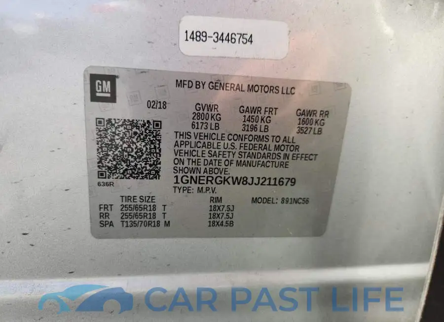 1GNERGKW8JJ211679# 13