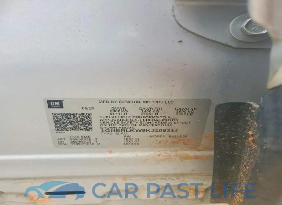 1GNERLKW9KJ108314# 13