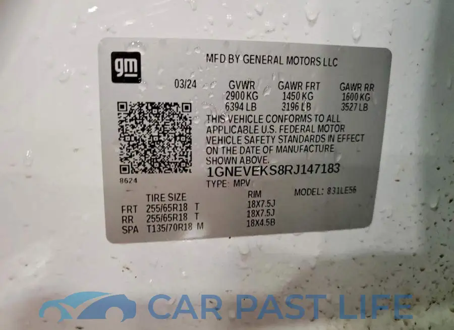 1GNEVEKS8RJ147183# 14