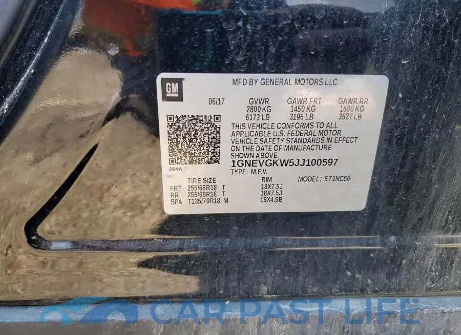 1GNEVGKW5JJ100597# 13