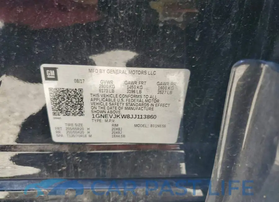1GNEVJKW8JJ113860# 13