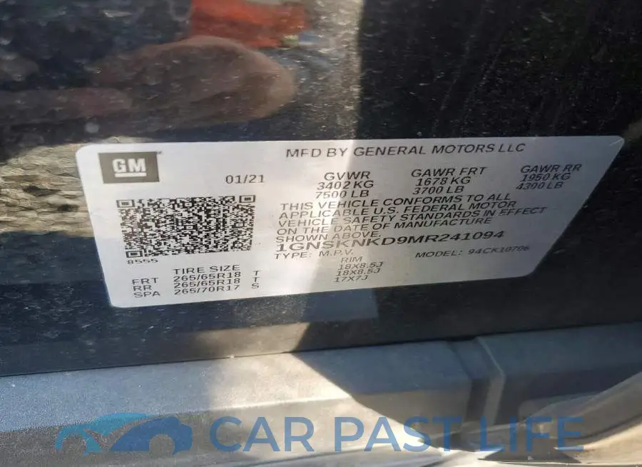 1GNSKNKD9MR241094# 12