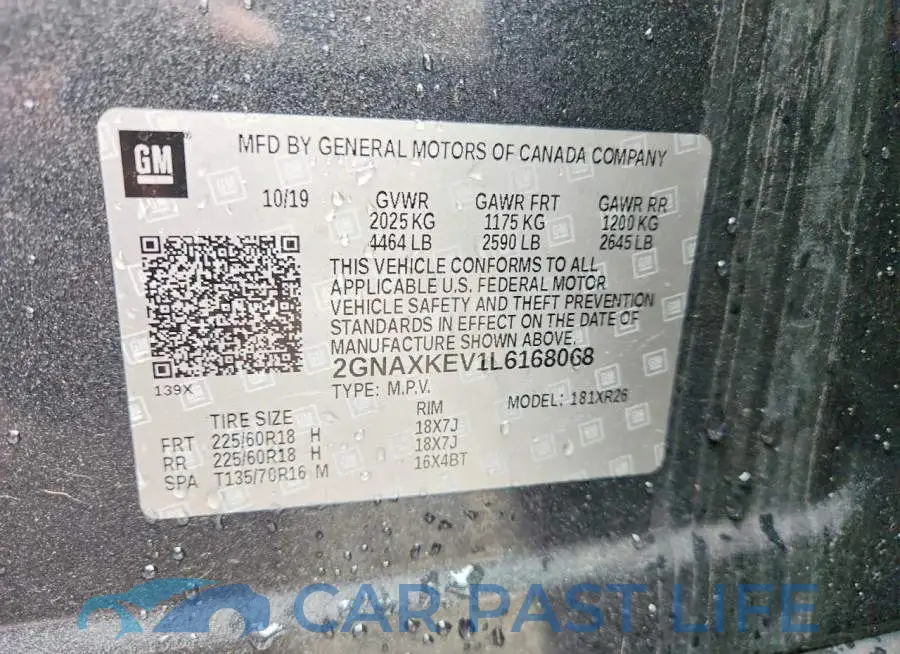2GNAXKEV1L6168068# 12