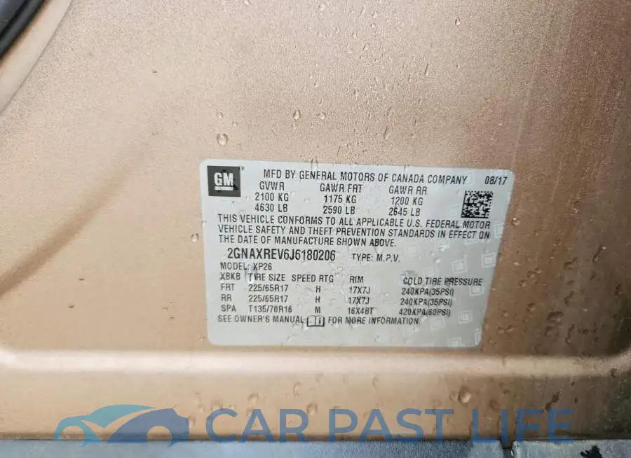 2GNAXREV6J6180206# 12