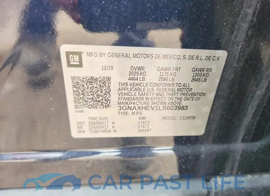 3GNAXHEV1LS603983# 12