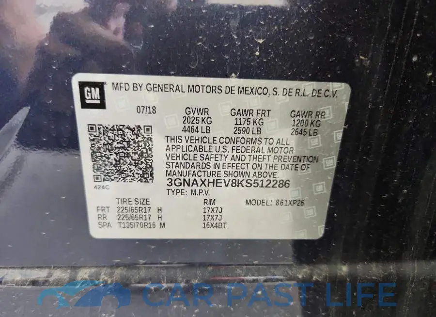 3GNAXHEV8KS512286# 12