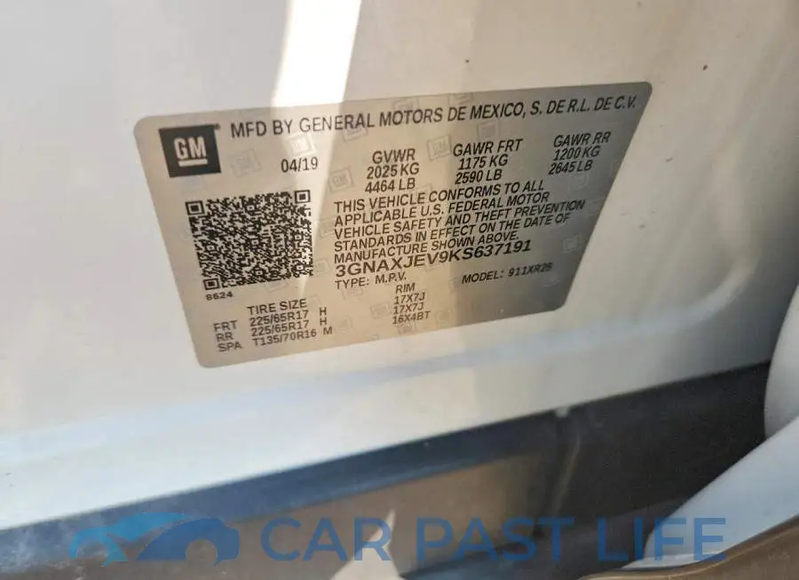 3GNAXJEV9KS637191# 12