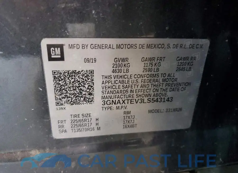 3GNAXTEV3LS543143# 13