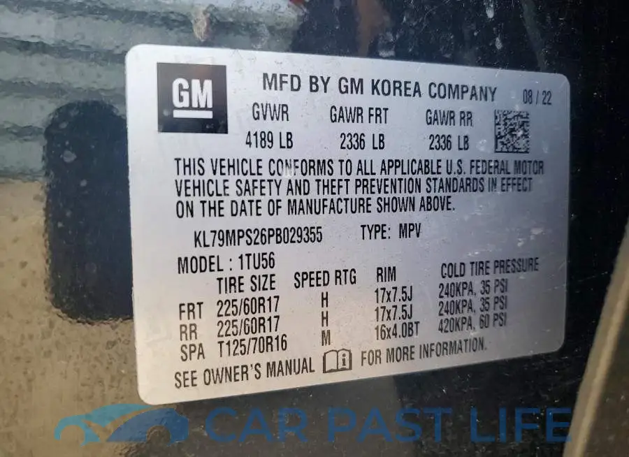 KL79MPS26PB029355# 13