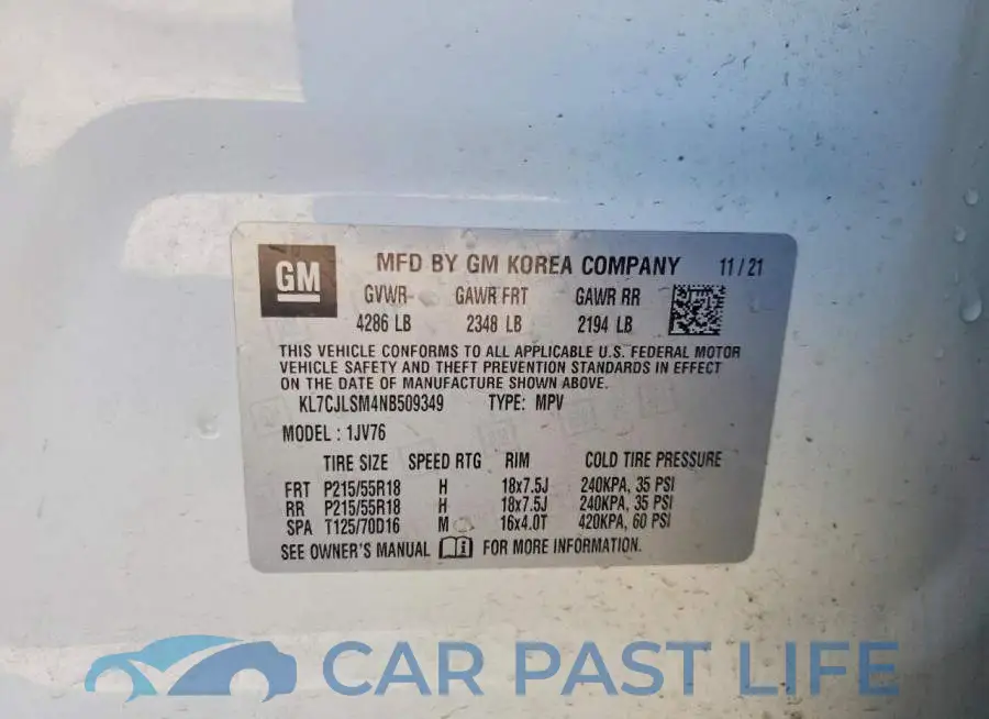 KL7CJLSM4NB509349# 13