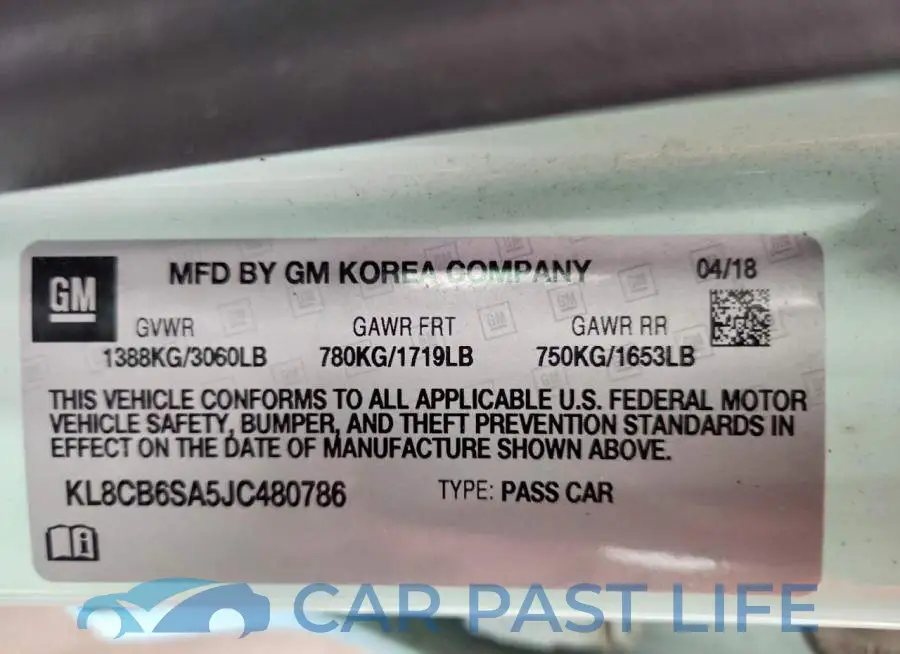 KL8CB6SA5JC480786# 12