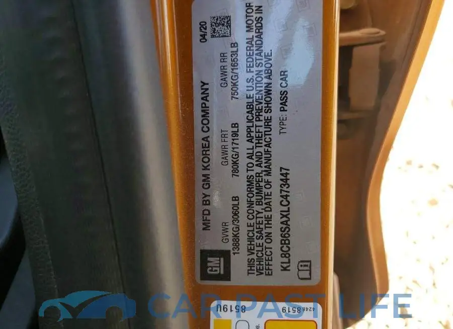 KL8CB6SAXLC473447# 12