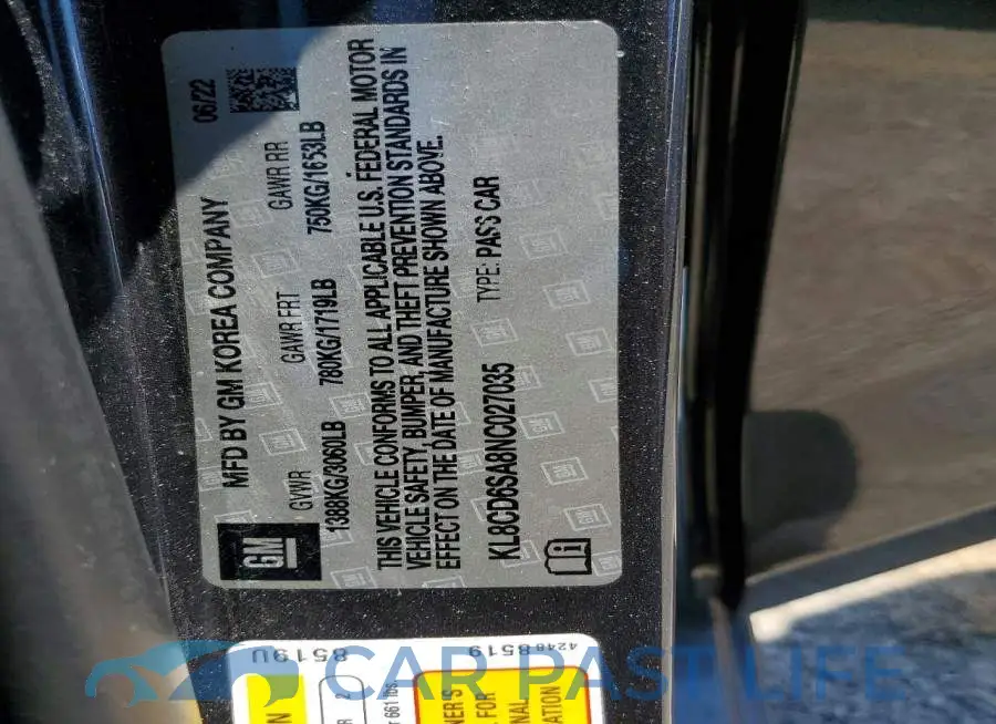 KL8CD6SA8NC027035# 12