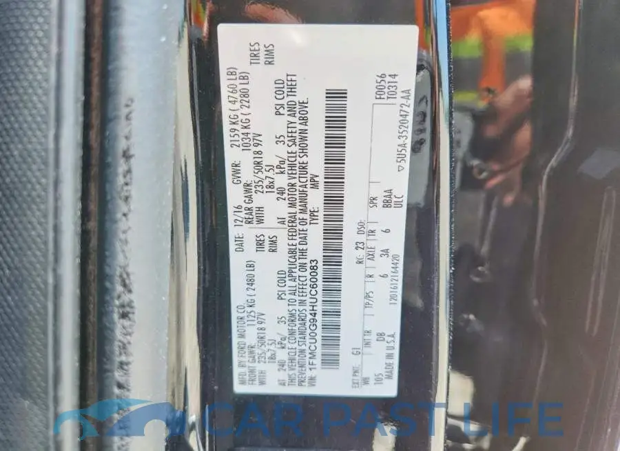 1FMCU0G94HUC60083# 12