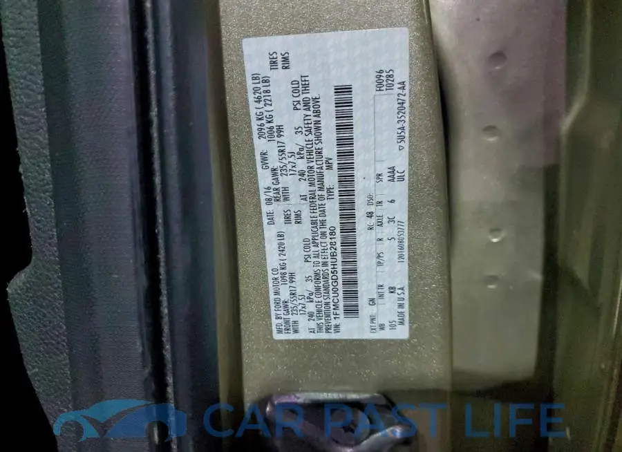 1FMCU0GD5HUB28180# 14