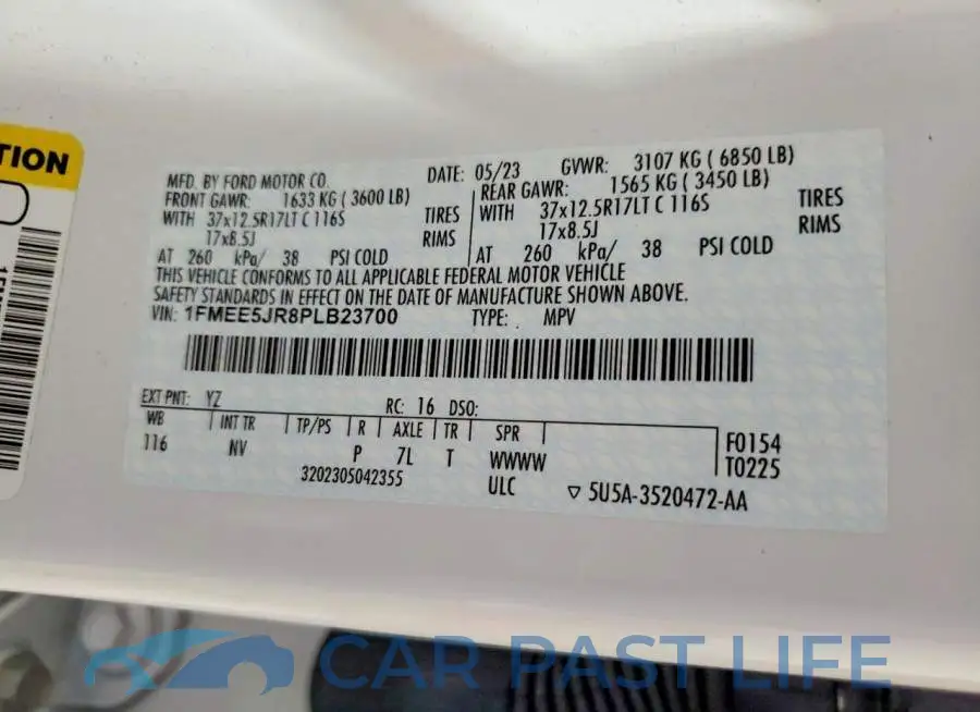 1FMEE5JR8PLB23700# 14