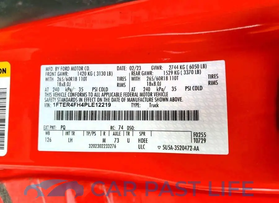 1FTER4FH4PLE12219# 12