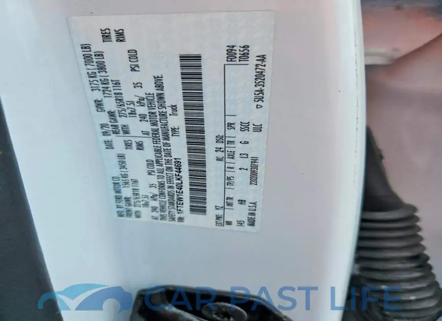 1FTEW1E40LKF44691# 12