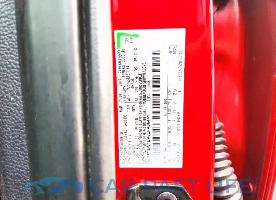 1FTEW1EP8LFA36441# 12