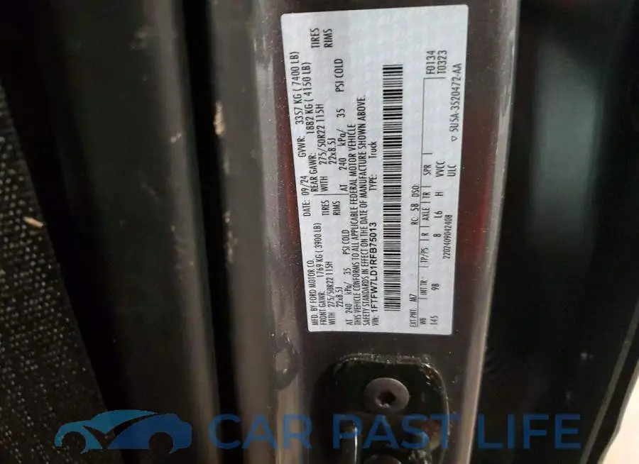 1FTFW7LD1RFB75013# 12