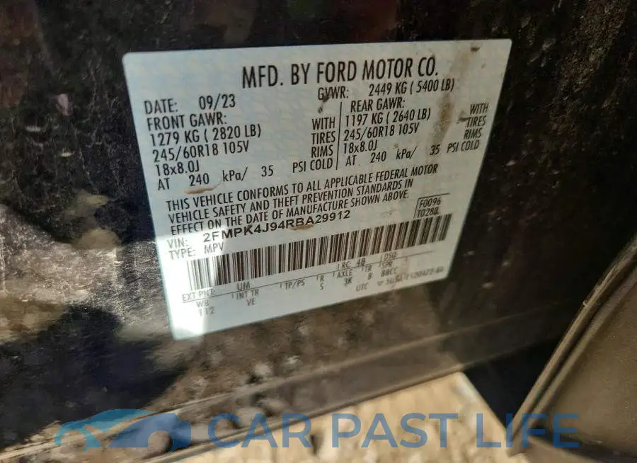 2FMPK4J94RBA29912# 12