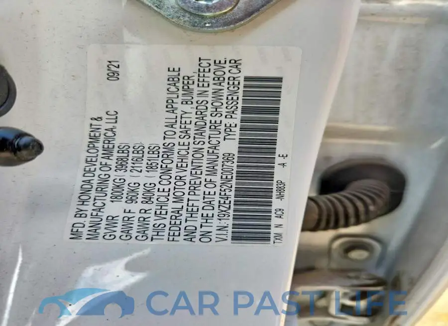 19XZE4F52NE007369# 13