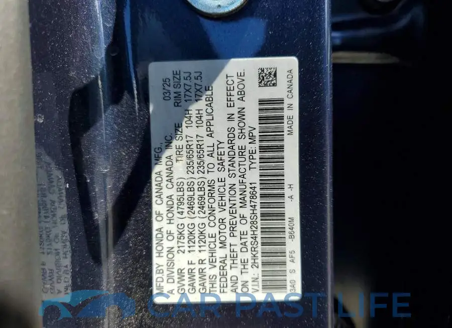 2HKRS4H28SH478641# 13
