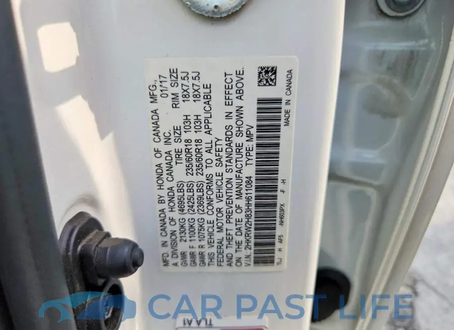 2HKRW2H83HH611084# 13