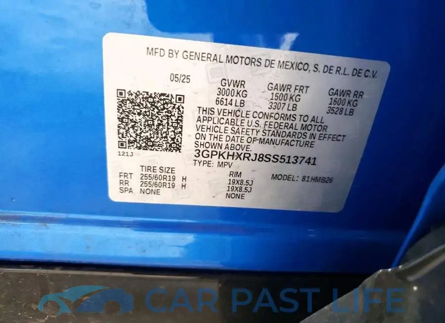3GPKHXRJ8SS513741# 13