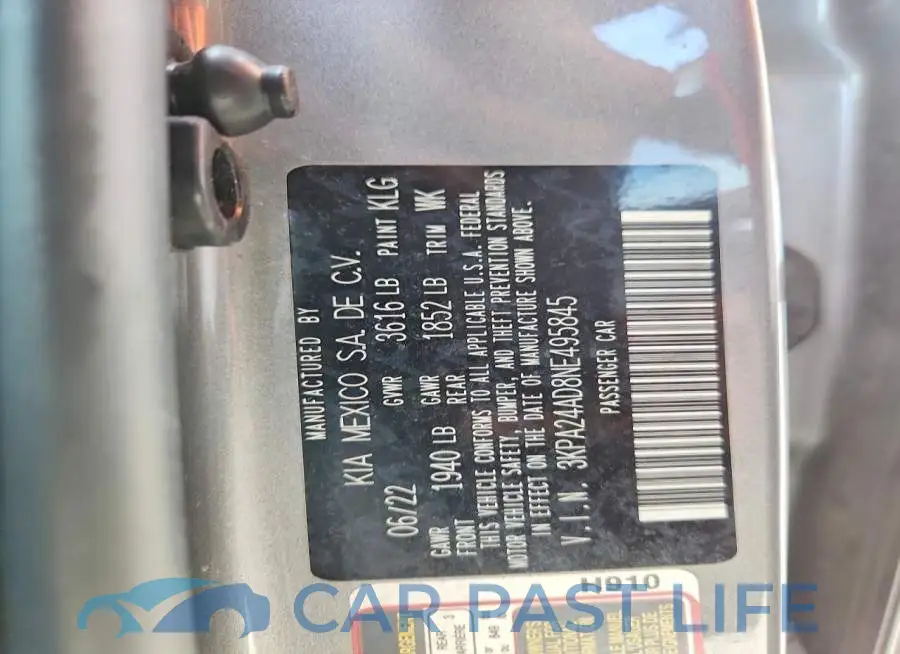 3KPA24AD8NE495845# 12