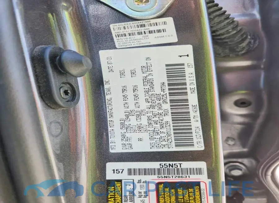 5TFAZ5CN8MX113299# 12