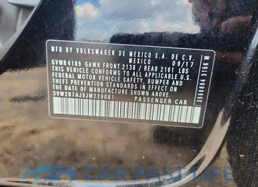 3VW2B7AJ9JM229081# 12