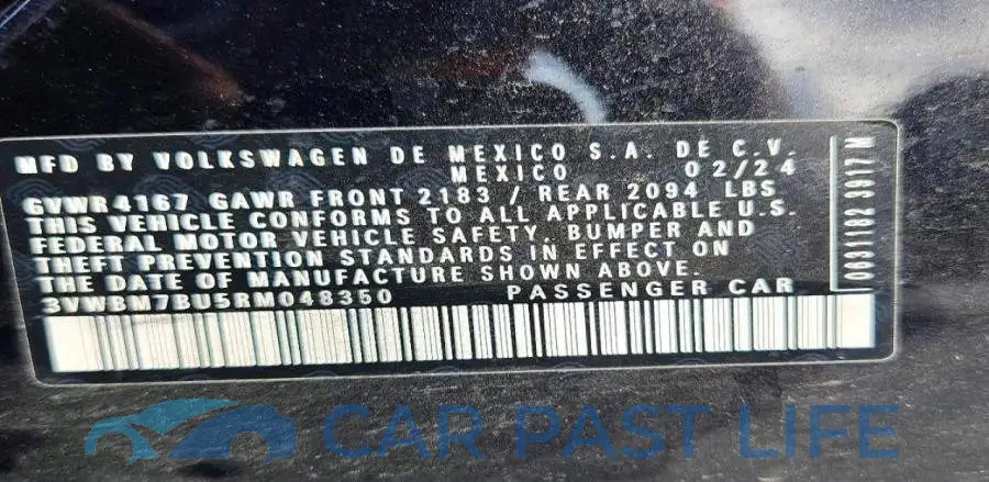 3VWBM7BU5RM048350# 12