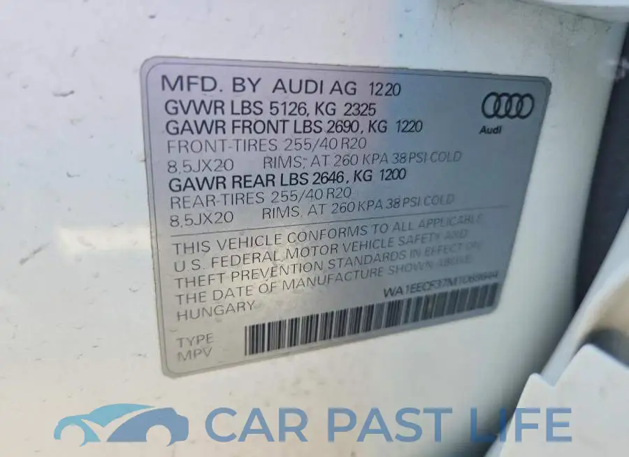 WA1EECF37M1069644# 13