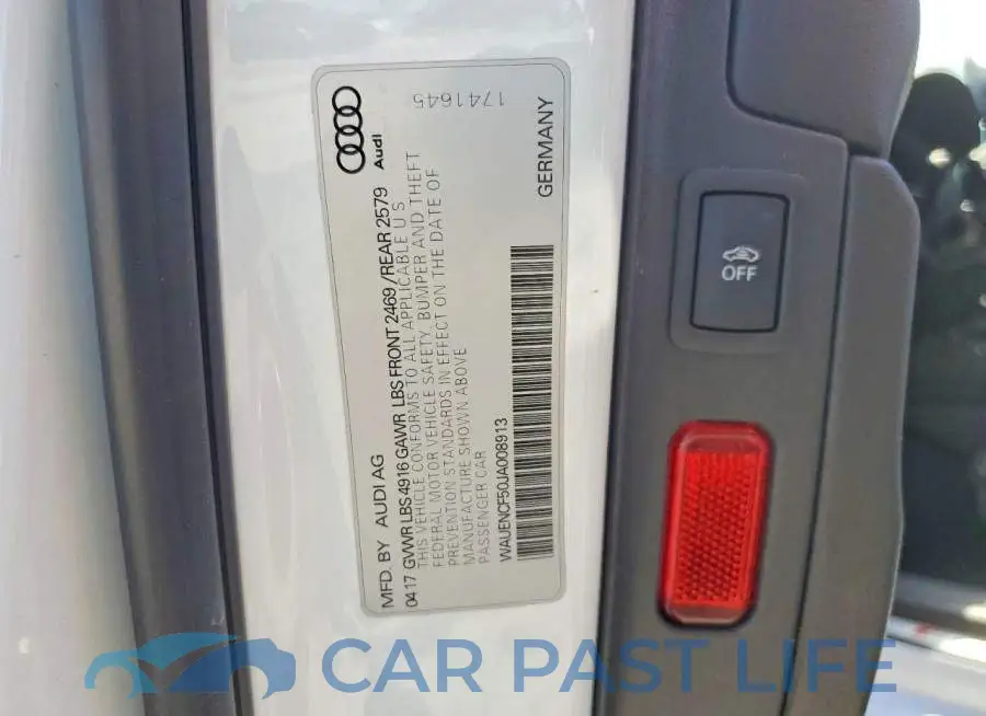 WAUENCF50JA008913# 12